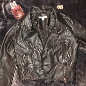 Leather faux jacket